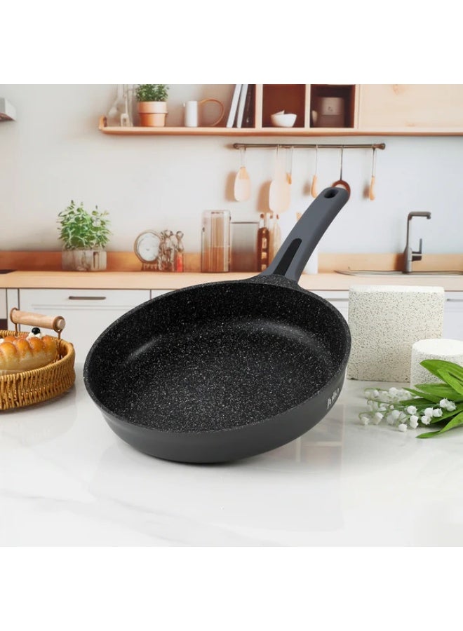 جوليا مقلاة جوليا إيليت إيدج 28 سم - رمادي - جرانيت أسود غير لاصق - مناسبة للاستخدام مع المواقد الحثية - Image 4